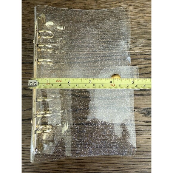 4 Gold Glitter 6 Ring A6 PVC Binders/Budget Covers. 46 Binder PVC Cash Envelopes - Picture 5 of 8